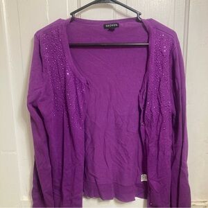 ⚡️ Womens George purple cardigan size large